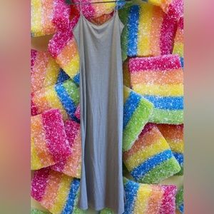 Grey Long Cami Bodycon Dress